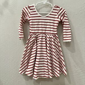 Alice + Ames Red Stripe Long Sleeve Ballet Dress
